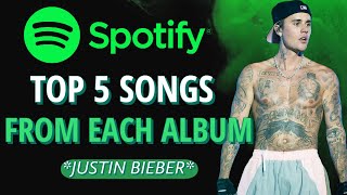 Justin Bieber | Top 5 Most Streamed Songs Per Album on Spotify