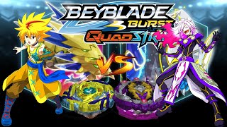 FAFNIR VS 4 LEGENDARY BLADERS BEYBLADE BURST GAME PLAY