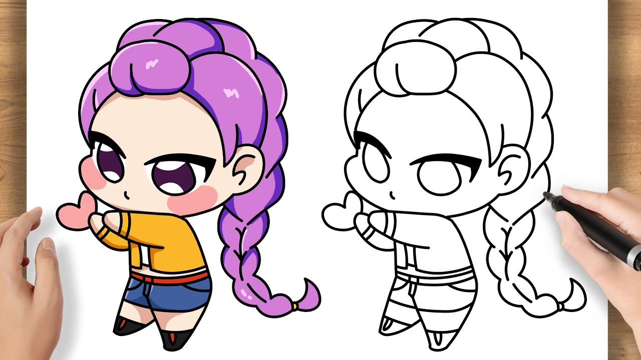 How to Draw Rumi Cute | Kpop Demon Hunters - YouTube