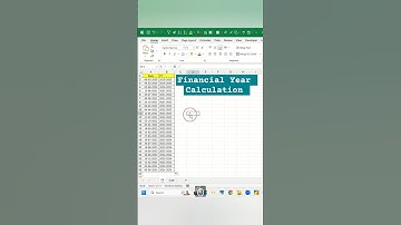 Indian fiscal year calculation in excel