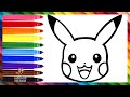 Dibuja y colorea a pikachu de pokmon  dibujos para nios