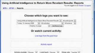 Different Ways To Monitor Activity In Moodle 1.9 For Teacher