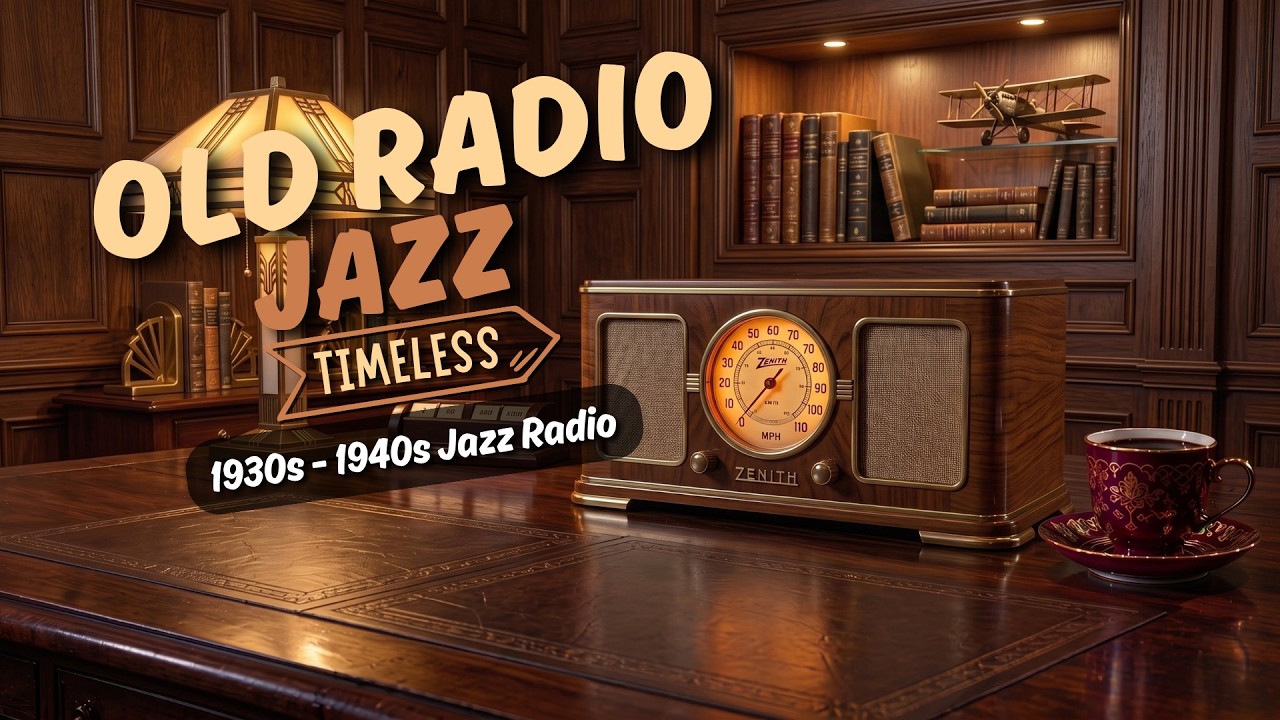 Vintage Evening Radio jazz -1930s 1940s Smooth Swing & Vinyl Background music