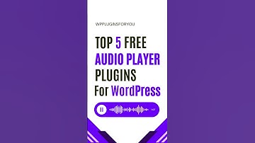 Best 5 Free Audio Player Plugins For WordPress #shorts