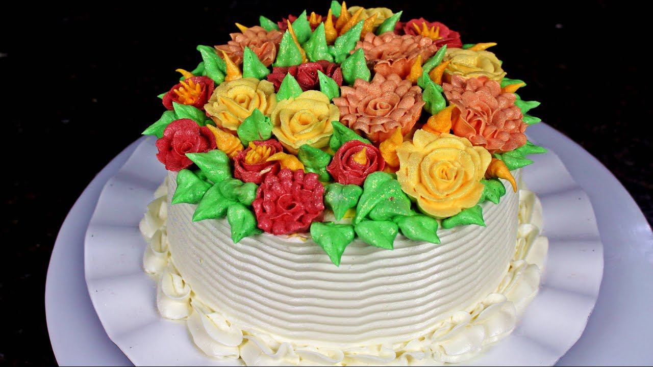 Bolo decorado com Buttercream