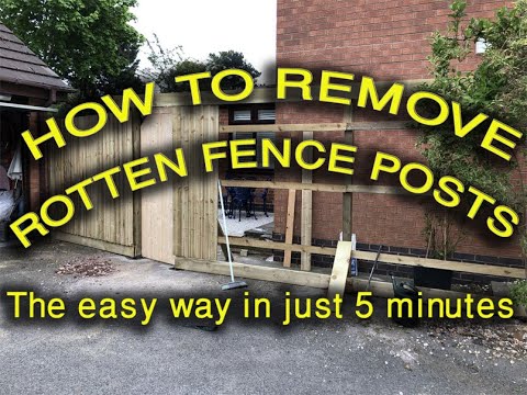 How to remove rotten fence posts that have been set in concrete in just 5 minutes
