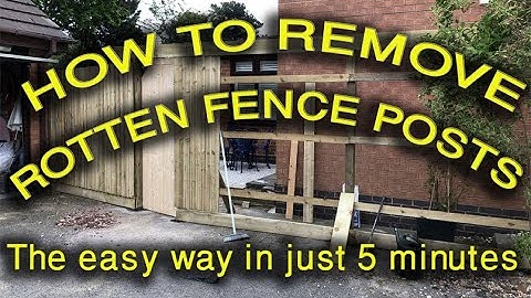 How to remove rotten fence posts that have been set in concrete, in just 5 minutes.