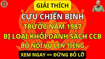 Bộ Nội Vụ Giải Thích: Vì Sao Nhiều Người Đi Bộ Đội Trước 1987 Không Còn Trong Danh Sách CCB?