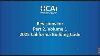 2025 Title 24 Triennial Code Cycle Update – Part 1 and Part 2, Volume 1 2025 10 23