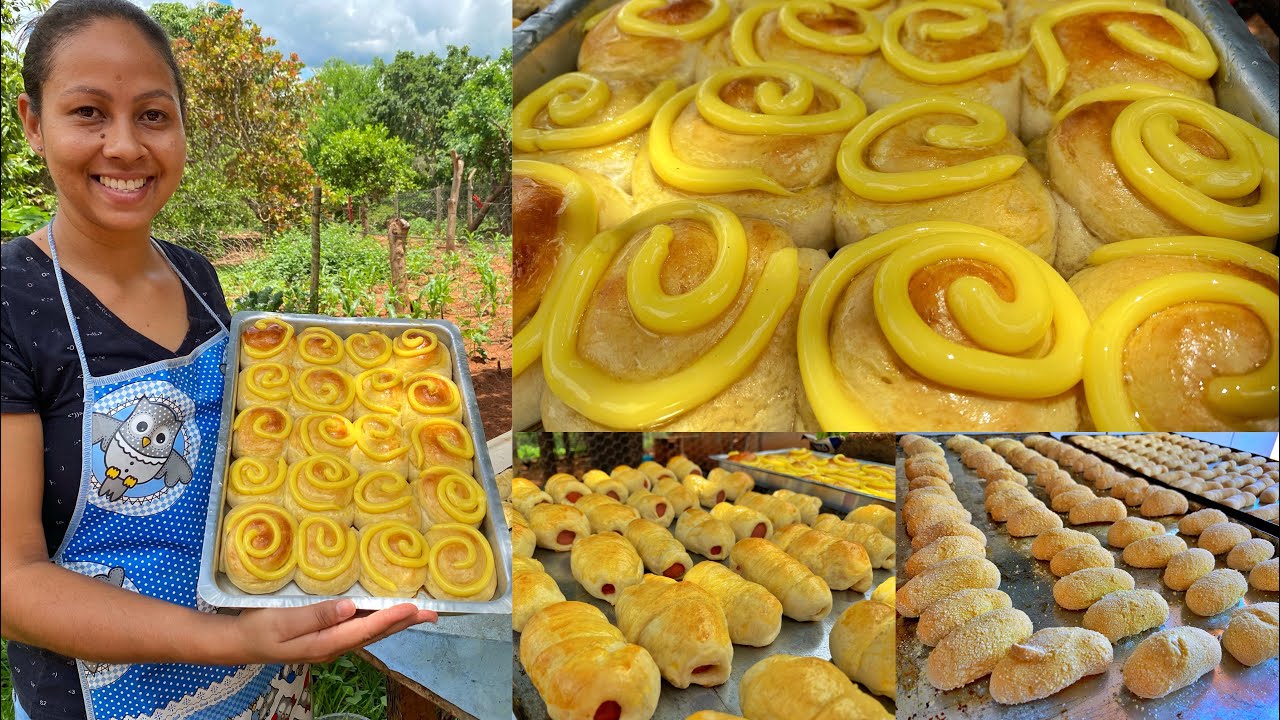 PADARIA NA ROÇA- DELÍCIAS PARA O CAFÉ/ PÃO COM CREME E BISCOITO DE TOALHA CASEIRO