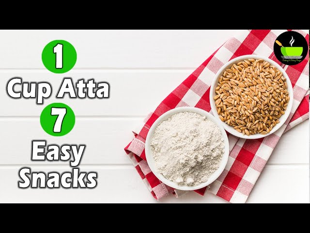 1 Cup Atta 7 Healthy Recipes | Whole Wheat Snacks | Atta Recipes | Wheat Flour Recipes | She Cooks
