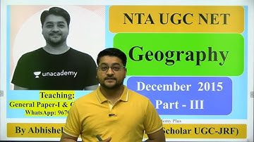 Practice Session || Geography || NTA UGC NET/SET/Assistant Professor