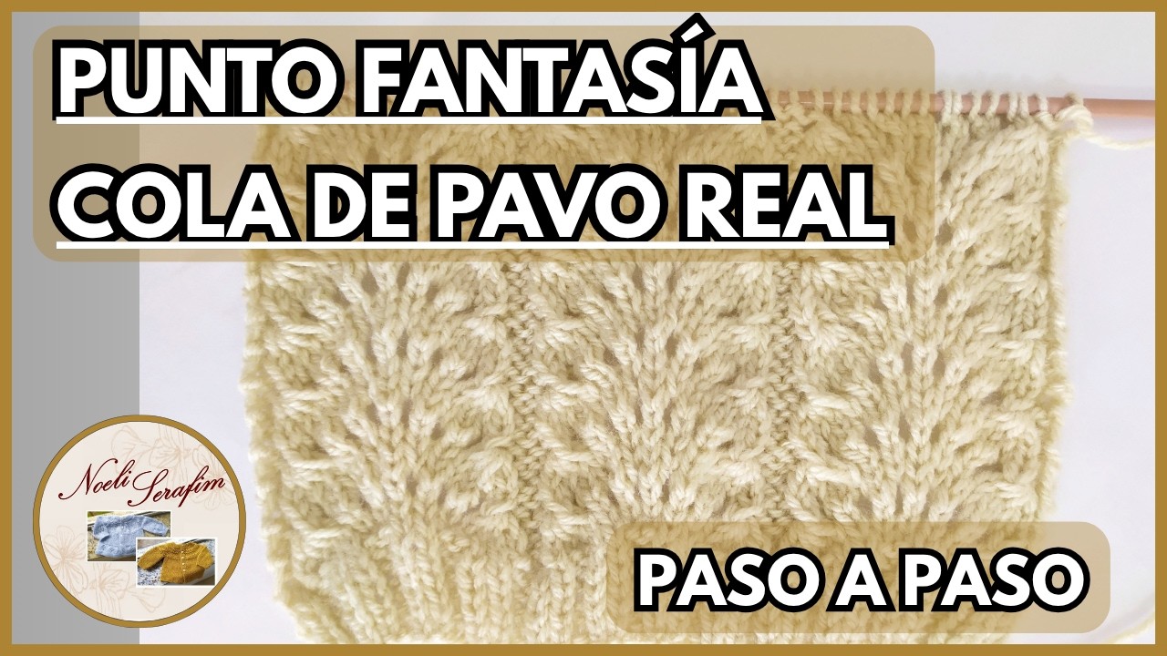 COMO HACER PUNTO FANTASÍA COLA DE PAVO REAL EN DOS AGUJAS