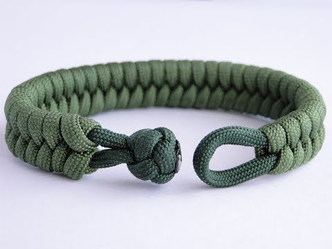 How to Make a Fishtail Knot and Loop Paracord Survival Bracelet \