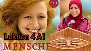 Learn German A1|Lektion 4|تعلم الغة الألمانية الدرس الرابع ملخص  كتاب منشن