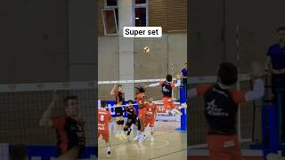 Super set 😎Fake 🤥 spike!!#volleyball #powerful #volleyballworld #super #set #fake #spike #attack #s