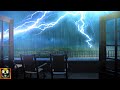 Fall Asleep Faster with Heavy Thunderstorm Sounds | Rain on Porch, Thunder & Lightning Sound Effects