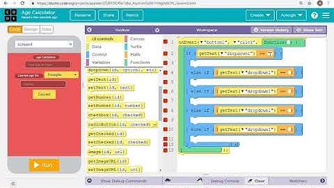 How To Make Age Calculator  in code.org
