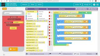 How To Make Age Calculator  in code.org