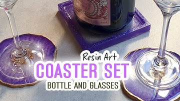 How to make a 3 part geode inspired coaster set using "Craft Resin"