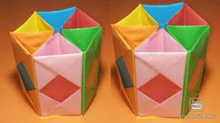 how to make hexagonal pencil holder| easy for beginners| creative doll