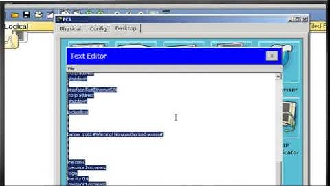 Restore a config file from a text file in Packet Tracer   Cisco CCNA 1