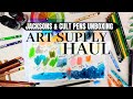 Art supply haul  neocolors pencils and ink  cult pens  jackson arts unboxing may 2024