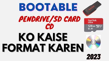 How to Format Bootable USB to Normal - Bootable Pen drive/SD Card/CD Ko Kaise Format Karen - Hindi