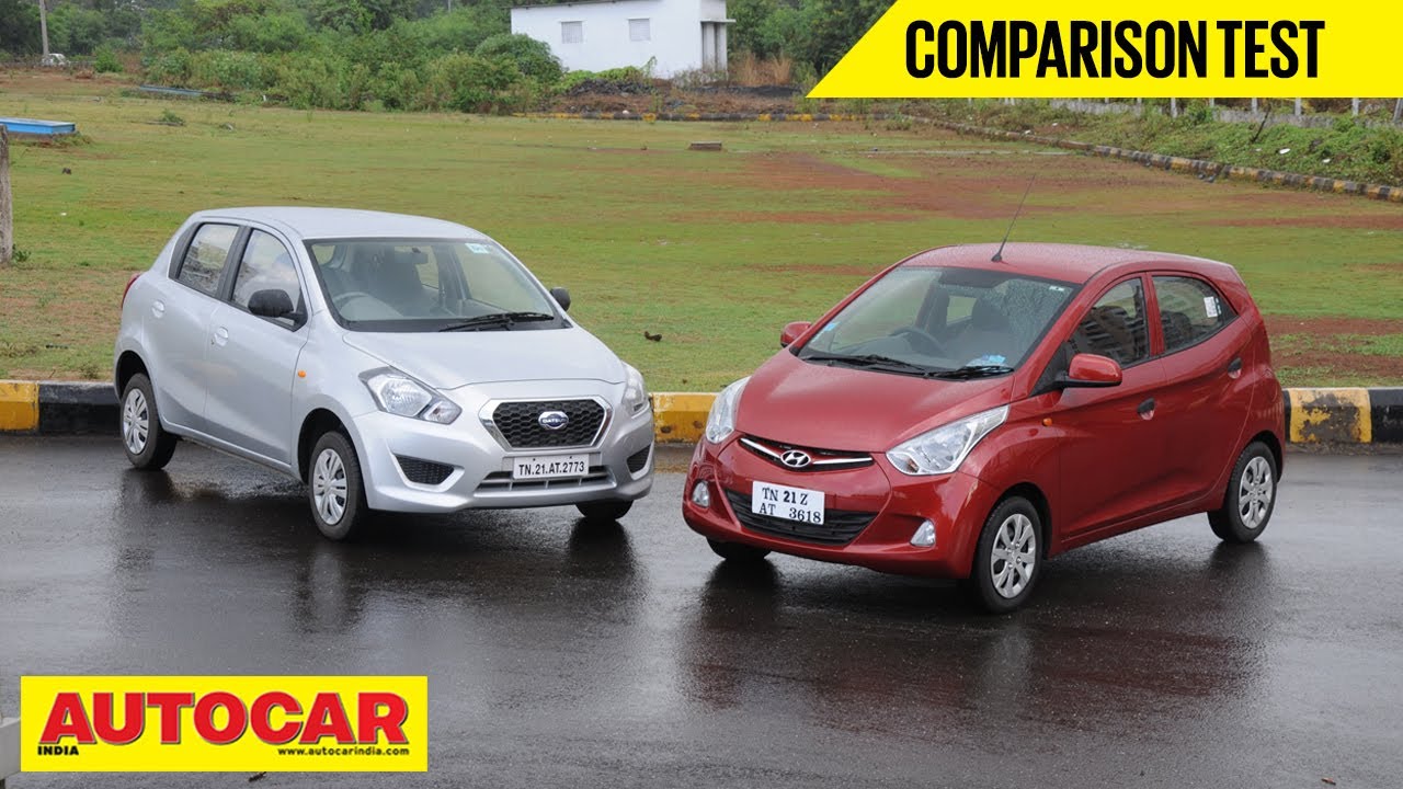 Hyundai Eon 1.0 vs Datsun Go | Comparison Test | Autocar India - YouTube