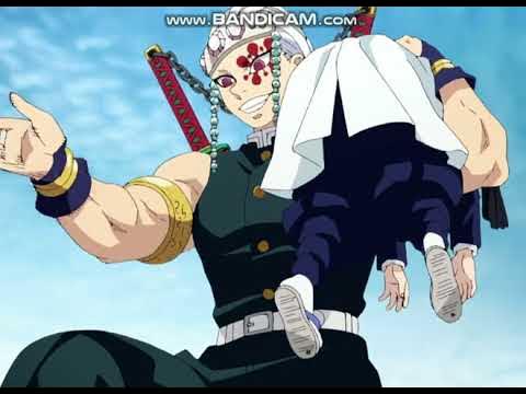 Tengen Uzui slaps Aoi - YouTube