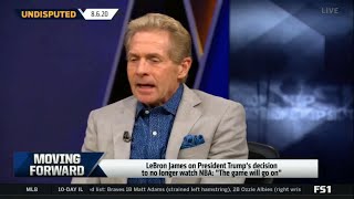 Skip Bayless on LeBron James says NBA community isn't sad about losing President Trump's viewership