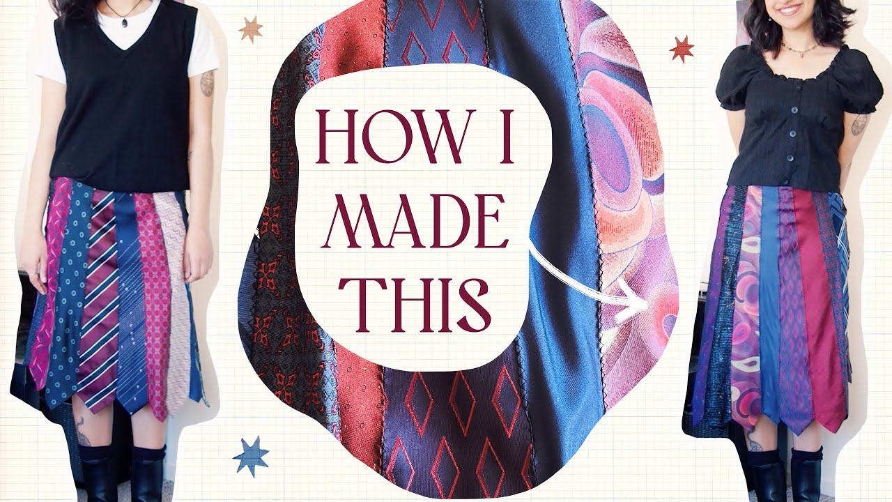 how-to-make-a-necktie-skirt-youtube