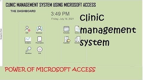 How to Create a Clinic Management System Complete System using Microsoft Access