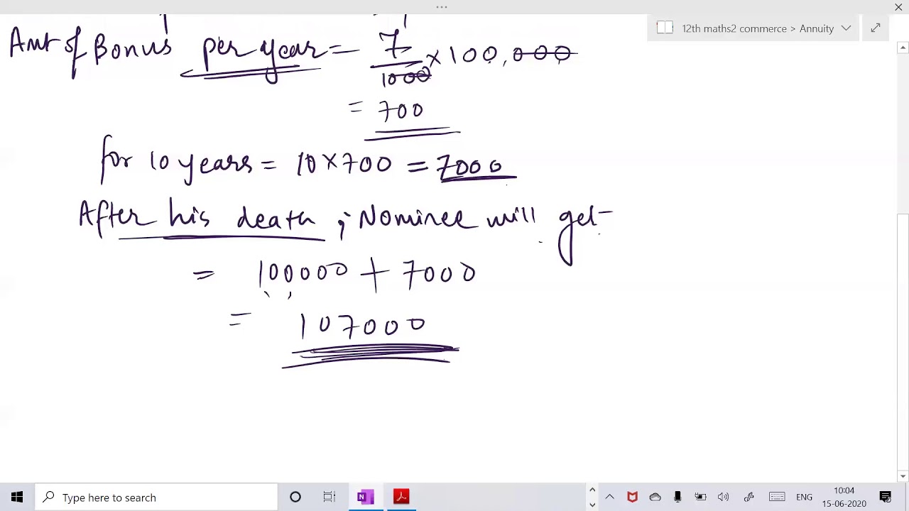 12th commerece_maths 2_Insurance and annuity_miscellaneous Q.8,9,10