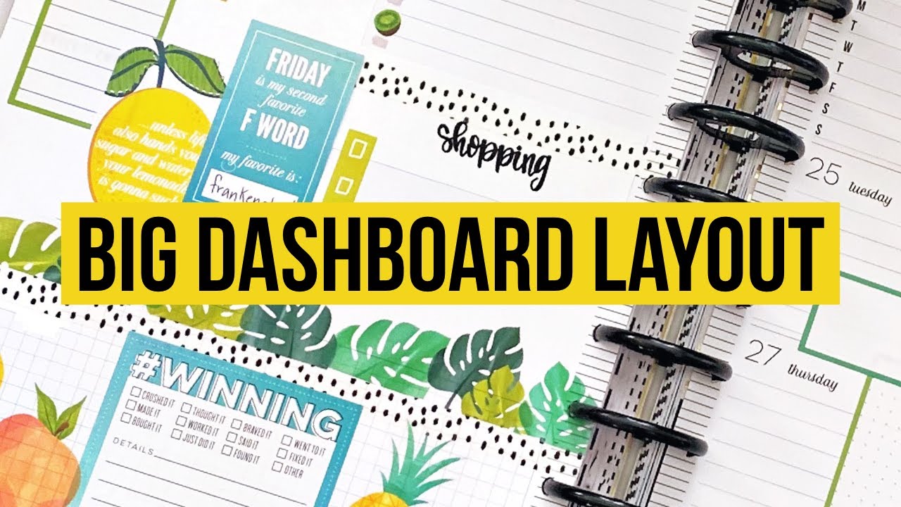 Plan With Me // My First Attempt at a Big Happy Planner Dashboard Layout! // August 24-30, 2020