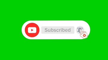 Black & green screen youtube subscribe button animation video footage, Youube subscribe button
