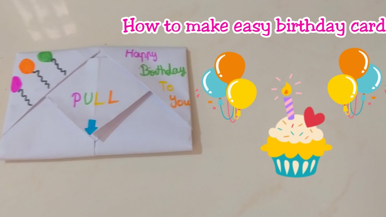 How to make birthday card/diy birthday card/how to make easy birthday ...