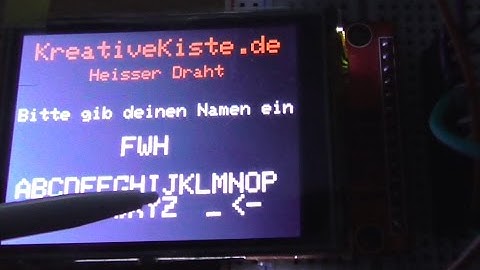 Buzz Wire TFT (Touch Screen) - Microcontroller Project