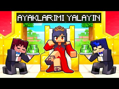 MİNECRAFT ama 1 GÜNLÜĞÜNE 2 KIZIN KÖLESİ OLDUK! (Minecraft)