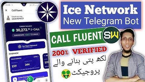 200 % 🤑 Verified Telegram Bot | Ice New Project | Call Fluent Mining Bot