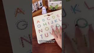 This magnetic letter board is an engaging tool to help practice handwriting and learn letters