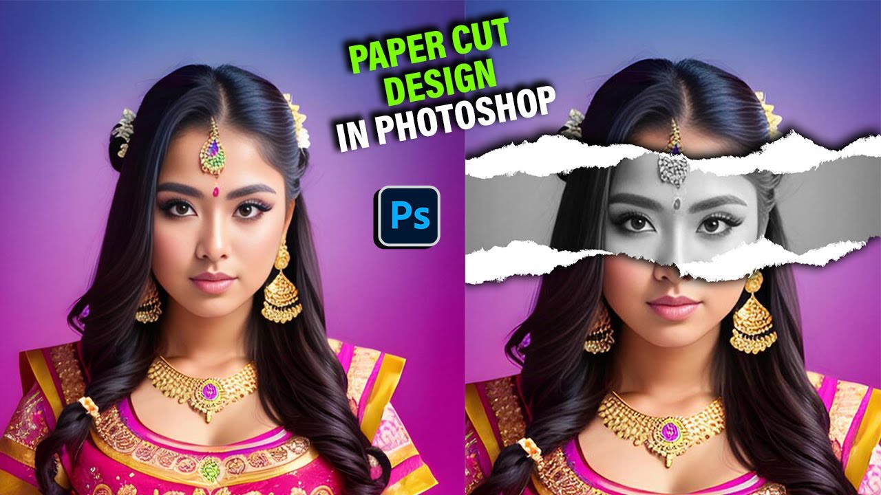 Paper Cutout Effect Tutorial - Photoshop Tutorial (QUICK & EASY) | Paper Cutout Effect in 1-min PS