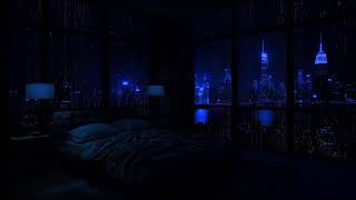 Rainy City Nights 🏙️ 😴 Cozy Bedroom and The Rain Beyond the Glass