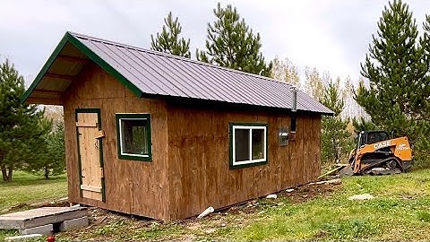 Moving Our Off Grid Cabin With A Skid Steer And Leveling The Yard 