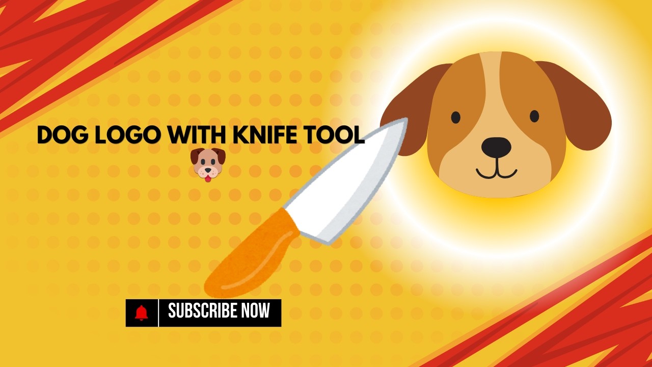 Adobe Illustrator: Design a Cute Dog Logo Using the Knife Tool – Step-by-Step Tutorial