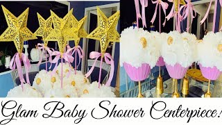DIY| Glam Dollar Tree DIY Baby Shower Centerpiece |Twinkle Twinkle Little Star Baby Shower Under $10
