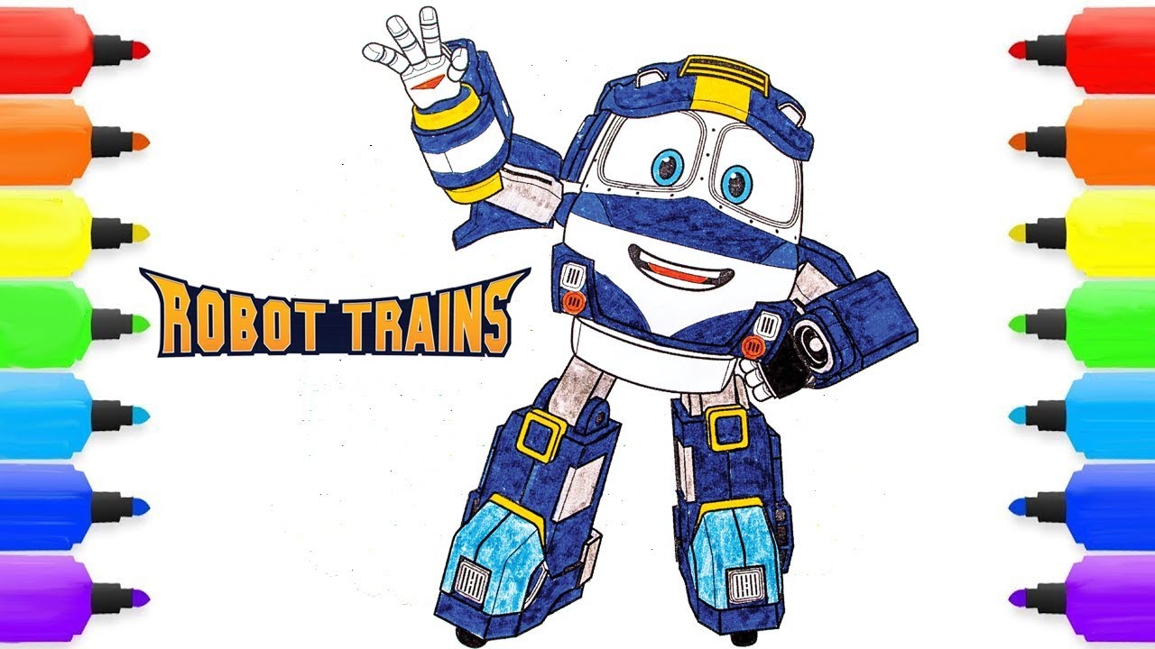 Coloring ROBOT TRAIN KAY  ROBOT TRAIN Coloring Pages for kids Children