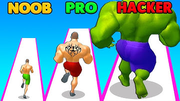 NOOB vs PRO vs HACKER in Muscle Rush
