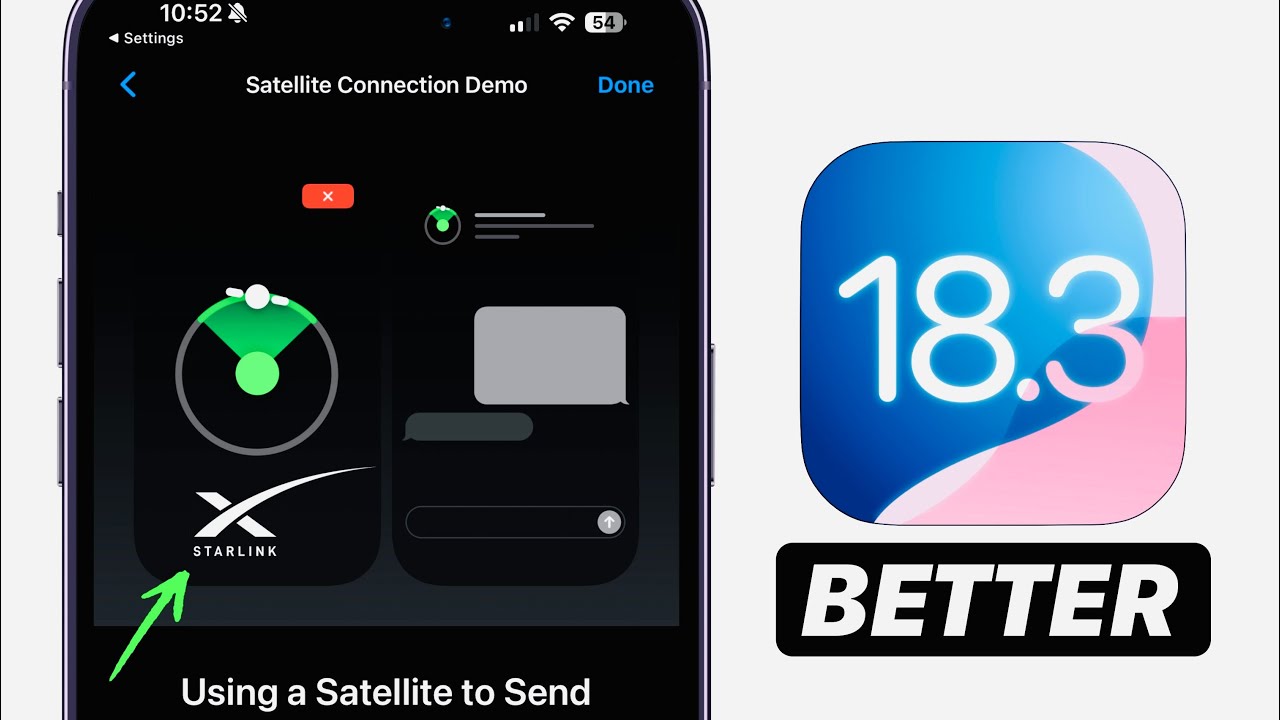 iOS 18.3 - STARLINK Satellite support & More! - YouTube
