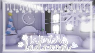 ❄♡Aesthetic Winter Bedroom Speedbuild♡🌨 ▪︎adopt me building hacks▪︎ Official Pineapples YouTube